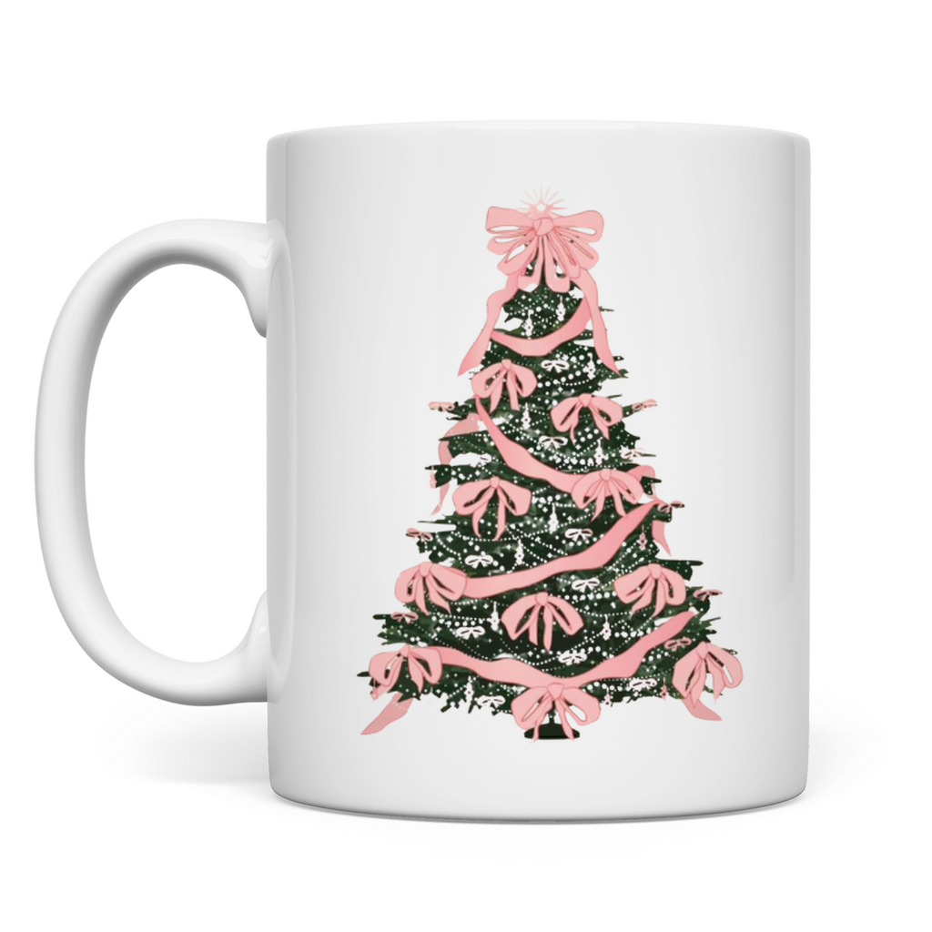 Rosa Weihnachtsbaum - Tasse