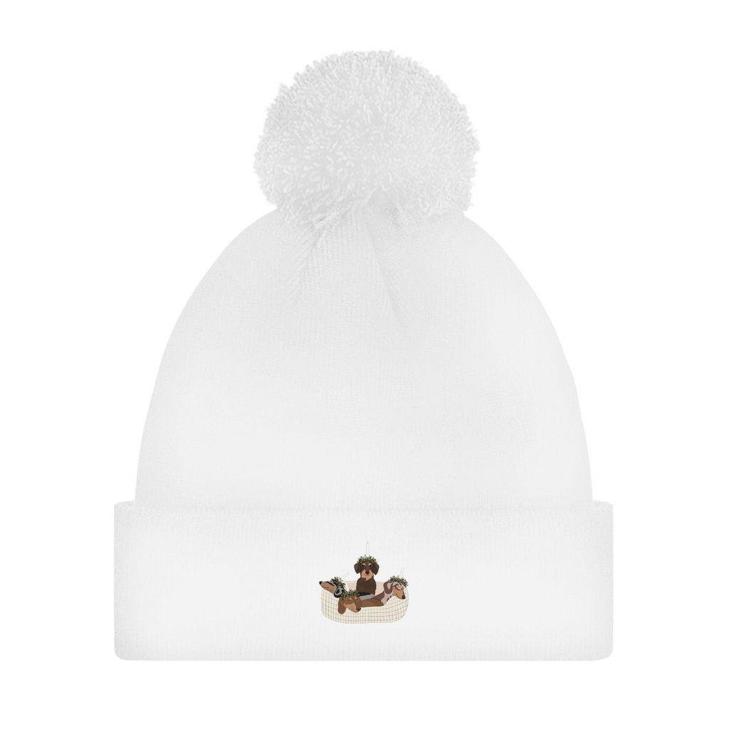 WEIHNACHTS DACKEL - Bommelmütze